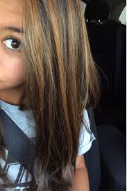 Light Highlights For Dark Brown Hair Thin Layers Of Light Brown In Dark Brown Or Black H Highlights For Dark Brown Hair Hair Color Highlights Long Hair Styles