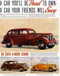 1938 Desotos American Classic Cars Desoto Cars Car Advertising
