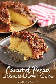 Caramel Pecan Upside Down Cake Recipe Easy Cake Recipes Savoury Cake Desserts
