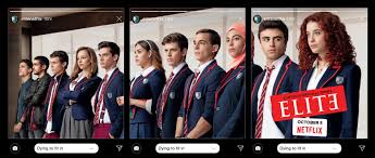 The elite series (s1) is still a choral soap opera with a sophisticated atmosphere, with very marked and somewhat schematic characters and a generally predictable script and something basic in the. Elite Ist Eine Spanische Serie Auf Netflix Hier Ein Banner Serie Tv