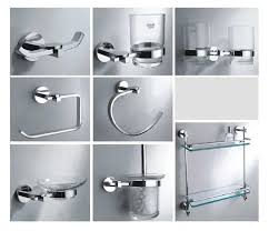 Glass bathroom accessories trays with handles. 20 Latest Bathroom Accessories Sets With Pictures In 2021