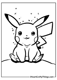 Electricity coloring page to color, print or download. 30 Powerful Pikachu Coloring Pages