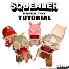 Squealer Paper Toy Tutorial