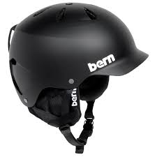 bern watts ski helmet with 8tracks audio for men