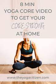 Get A Strong Core With This Yoga Workout At Home In 8 Min You Ll Sculpt Your Abs From All Sides Yoga For Beginners Yoga Videos Yoga For Flexibility