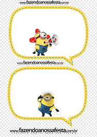 Placas Minions Birthday Party Despicable Me Minion Birthday Text Cartoon Material Png Pngwing