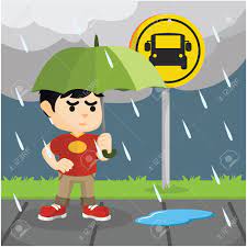 Charming bedtime stories like the boy who wanted to know everything, or the mouse, the bird, and. Child Waiting Bus In Rain Royalty Free Cliparts Vectors And Stock Illustration Image 56522942