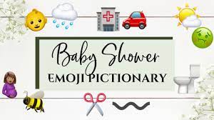It is in orange color and decorated with cute here is the answer key for this free printable baby shower nursery rhymes emoji game. Emoji Pictionary Baby Shower Game Youtube