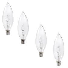 Sylvania 40 Watt Double Life B10 Blunt Incandescent Light Bulb 4 Pack 10543 The Home Depot