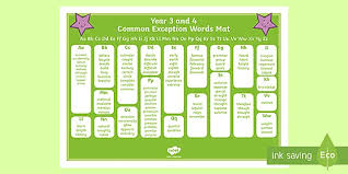In the modern english alphabet, e is the fifth letter in the alphabet. Common Exception Words Year 3 And 4 Alphabet Word Mat