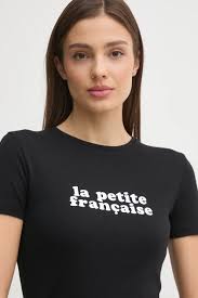 Bavlněné tričko La Petite Française LPF, barva černá