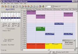 medical office schedule template