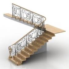 Stair 3d Model Stairs Stair Handrail Handrails
