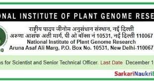 Job Vacancy Recruitment In Nipgr Delhi 2019 National Institute Of Plant Genome Research Nipgr New Delhi Invites Online Recruitment Government Jobs Apply Job