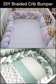 This Diy Braided Crib Bumper Is An Inexpensive Yet Thoughtful Gift Your Recipien Diy Crib Baby Crib Diy Baby Cribs