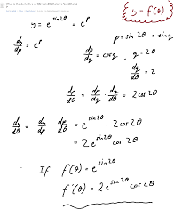Derivative Of E Sin 2theta Math Sins Derivative