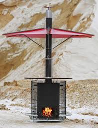 Firemate Gastroedition Mit Dach Canvas Und Vollausstattung Feuerfass Feuertonnen Olfass Ofen Stehtisch