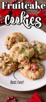 Beat together the butter and brown sugar in a large mixing bowl until fluffy, about 5 minutes. Fruitcake Cookies Fruit Cake Cookies Recipes Fruit Cake