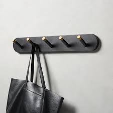 Mid Century Hook Rack Black Modern Wall Hooks West Elm Mid Century Coat Hooks
