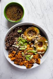 Jul 31, 2020 · in a large bowl, whisk together flour, baking powder, baking soda, brown sugar, salt, cinnamon, nutmeg, and ginger. Vegan Teriyaki Sweet Potato Bowl The Vegan 8