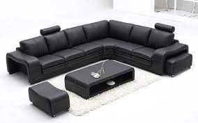 Aithen Modern Leather Sectional In 2021 Leather Corner Sofa Leather Sofa Set Black Modern Sofa