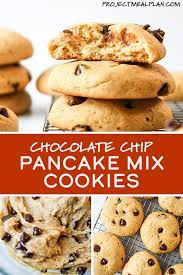 Chocolate Chip Pancake Mix Cookies Project Meal Plan Recipe Pancake Mix Cookies Krusteaz Pancake Mix Recipes Pancake Mix Muffins