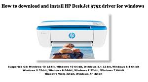 Usb support the print and. How To Download And Install Hp Deskjet 3752 Driver Windows 10 8 1 8 7 Vista Xp Youtube