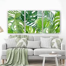 Banana Leaf Wall Art Tropical Bedroom Wall Decor Canvas Or Tropical Bedrooms Green Bathroom Decor Tropical Home Decor