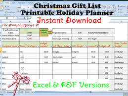 I couldn't believe what a difference that simple christmas gift list made the first year i tried it. Christmas Gift List Template Holiday Gift Planner Instant Download