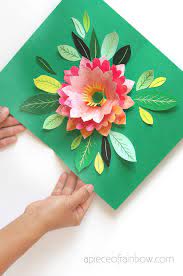 Cuts don't need to be straight lines, but they must go from valley fold, across a mountain top, to the next valley fold. Make A Birthday Card With Pop Up Watercolor Flower Free Designs A Piece Of Rainbow