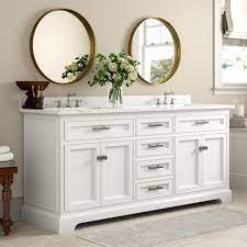 Eclife 72 bathroom vanity sink combo black w/side cabinet vanity white ceramic vessel sink and chrome bathroom solid brass faucet and pop up drain, w/mirror (2t03 2b11) 4.1 out of 5 stars 29 $819.99 $ 819. Three Posts Currahee 72 Double Bathroom Vanity Set Reviews Wayfair