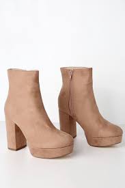 Demonia rave royalty thigh high boots should we curtsy? Cute Camel Booties Platform Booties High Heel Booties Lulus