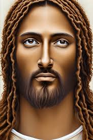 Light Brown Skin Jesus Painting · Creative Fabrica