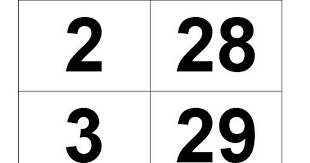 Flash card picturing numbers like 36,37,38,39,40,41,42,43,44. Number Flashcards 1 50 Pdf Google Drive
