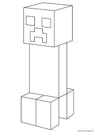 This coloring page displays the grandeur of the minecraft world. Creeper Coloring Pages Printable