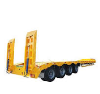 Heavy Duty 4 Axles Lowbed Low Bed Semi Trailer for Transportation