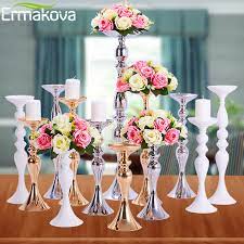 Transform your dining room table with fun and colorful table decorations, like candle holders, table vases, napkin rings, candles, and other decorative objects. 2 Pcs Rose Gold Metal 24 Tall Candle Holder Vase Centerpiece Party Decorations Wedding Supplies Wedding Centerpieces Table Decor