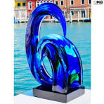 Wave of the Blue Sea - Sculpture - Original Murano Glass OMG