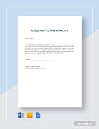 Instantly Download Restaurant Survey Template Sample Example In Microsoft Word Doc Google Docs Apple Pages Survey Template Survey Template Word Word Doc