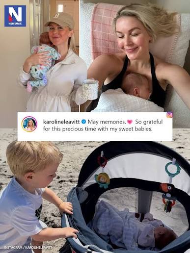 Karoline Leavitt shared new family photos with her son Niko and newborn daughter Viviana, while the White House Press Sec. is on maternity leave. "So grateful for this precious time."