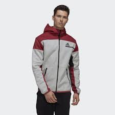 Adidas Z N E Full Zip Hoodie Grey Adidas Us In 2020 Full Zip Hoodie Adidas Hoodie Hoodies