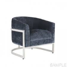 Blue Chrome Barrel Accent Chair Accent Chairs Barrel Chair Modern Armchair Design