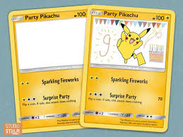 2017 pokemon cards 3d models. Pokemon Party Game Blank Printable Pokemon Card Template Etsy
