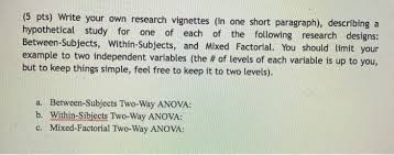 When creating a vignette, always think of uneven numbers, varying heights and a theme or similar colours. Solved 5 Pts Write Your Own Research Vignettes In One Chegg Com