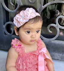 Buy Soft Pink Flower Baby Headband: Newborn Photo Prop Online in India