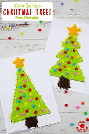 Download Scrap Yarn Christmas Tree Craft Kids Craft Room PSD Mockup Templates