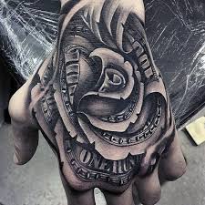 Top 81 Money Rose Tattoo Ideas 2020 Inspiration Guide Hand Tattoos For Guys Dollar Tattoo Money Tattoo