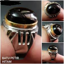 Batu mustika petir batu mustika petir tuah/khasiat/manfaat batu mustika petir: Cincin Batu Petir Hitam Asli Ring Black Lightning Stone Lazada