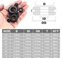 300 Stk Gummitüllen Kit, Schwarze Gummidichtung, Gummi Kabeldurchführung,  Elektrischer Leiter Dichtungsring Satz, Leiterdichtung Ring Sortiment Kit  ...