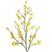 Yellow Faux Forsythia Branch In 2020 Forsythia Vase With Branches Branch